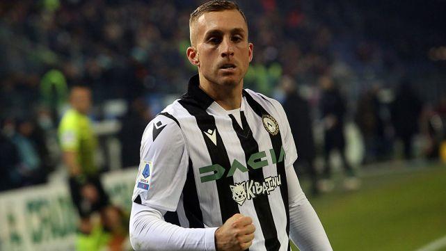 Deulofeu, en un partido con el Udinese.