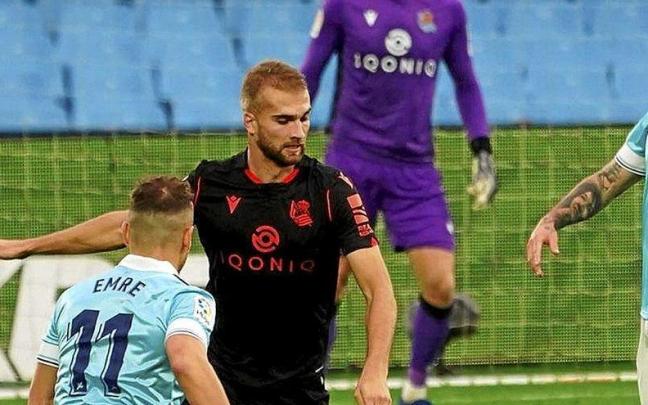 Aranbarri, el dia de su debut con el primer equipo