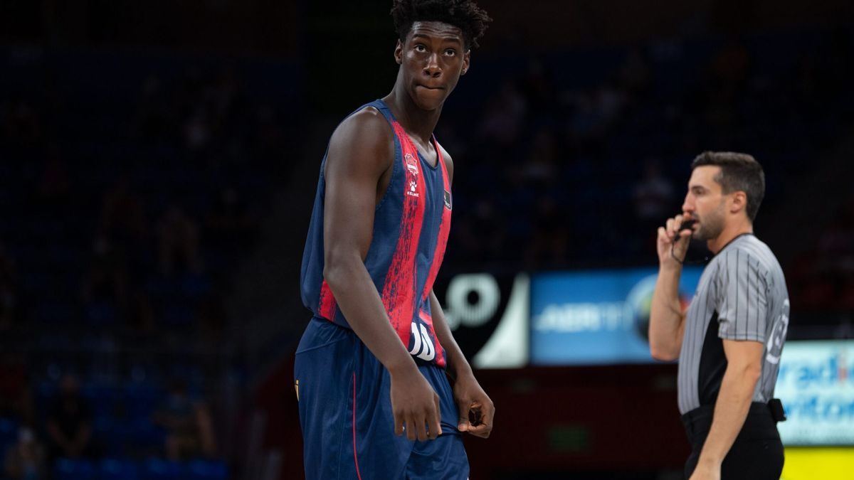 Cissoko, durante un partido con la cantera del Baskonia