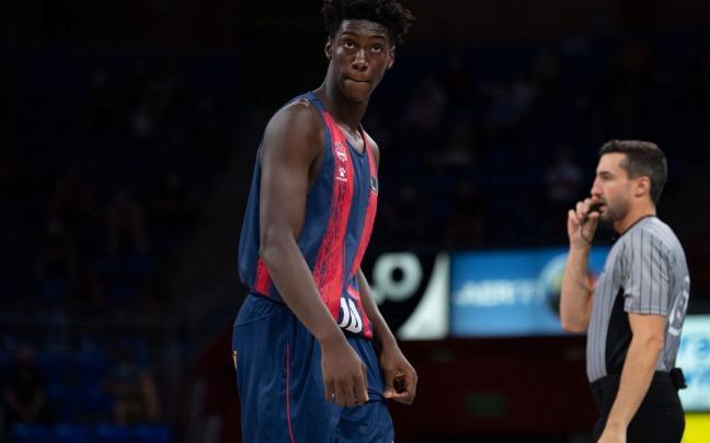 Cissoko, durante un partido con la cantera del Baskonia