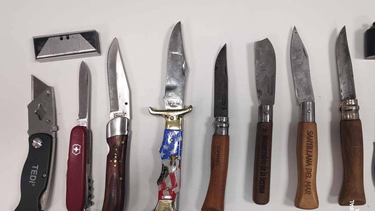 Imagen de los objetos incautados