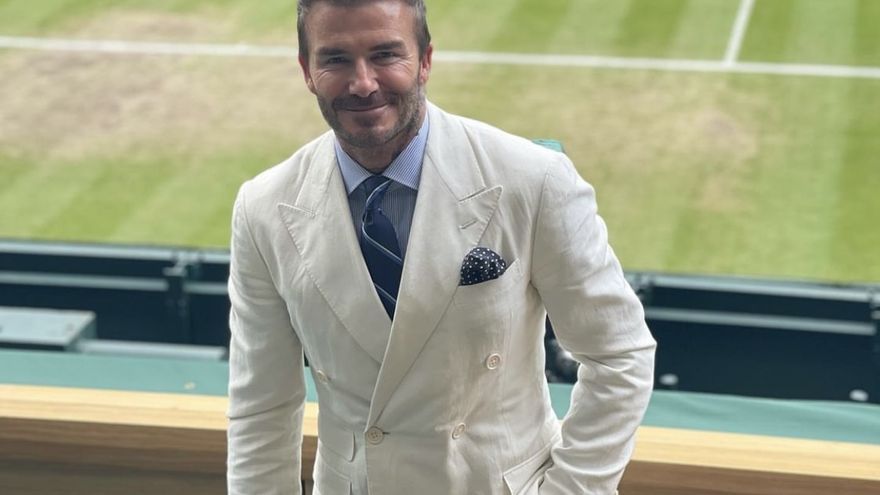 David Beckham en Wimbledon.