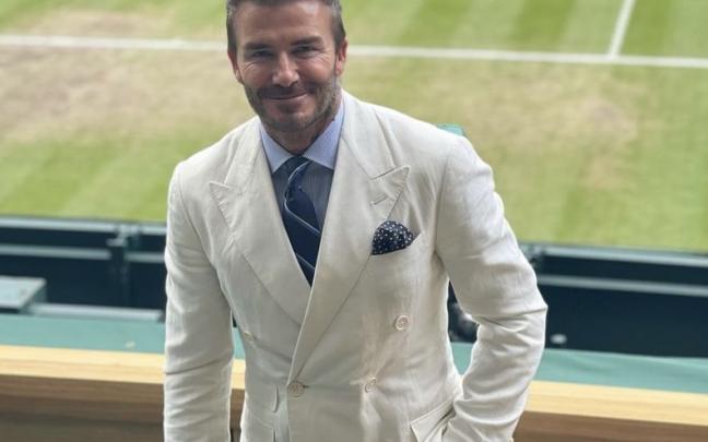 David Beckham en Wimbledon. David Beckham en Wimbledon.