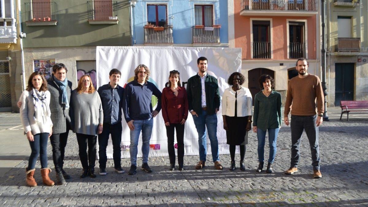 Los integrantes de la candidatura al Parlamento de Contigo/Zurekin.