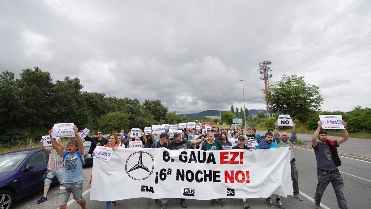 Manifestación de los operarios de Mercedes-Benz el pasado 22 de junio