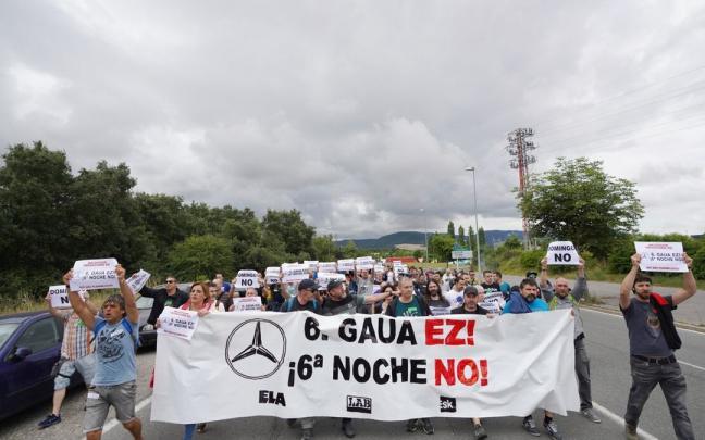 Manifestación de los operarios de Mercedes-Benz el pasado 22 de junio Manifestación de los operarios de Mercedes-Benz el pasado 22 de junio