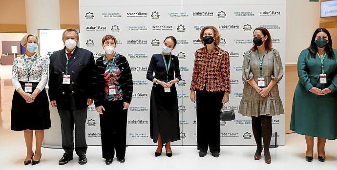 La reina emérita de España, Sofía, tomó ayer parte en la inauguración oficial del Congreso como presidenta de honor de la Confederación Española de Alzheimer (Ceafa). Foto: Efe