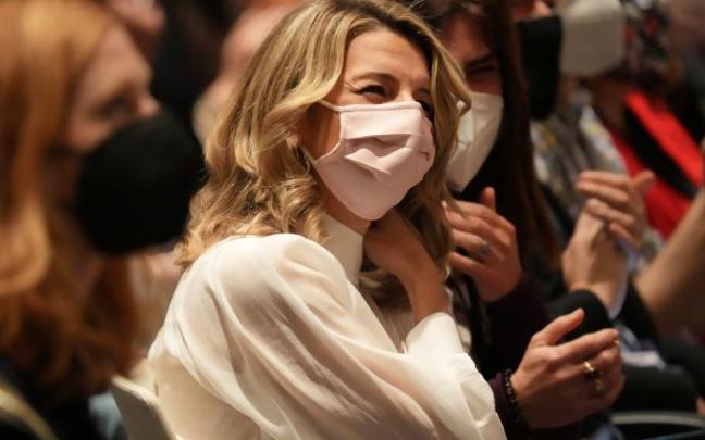 Yolanda Díaz, en el acto del BEC.