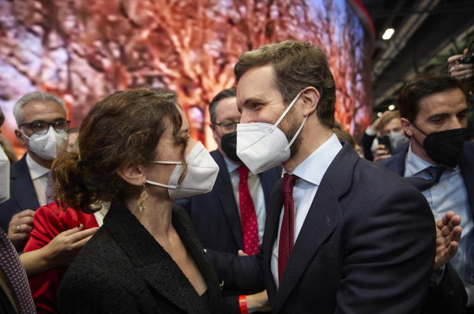 Isabel Díaz Ayuso junto a Pablo Casado.