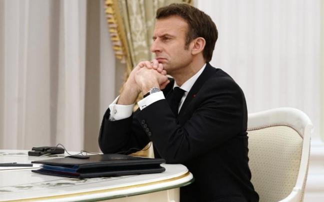 El presidente francés, Emmanuel Macron, de visita en Moscú.