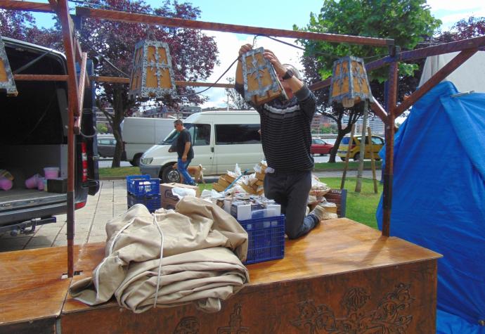 El mercado medieval ya está poniéndose a punto.