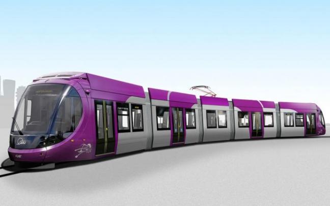 Maqueta de las unidades que CAF suministrará a Tel Aviv.