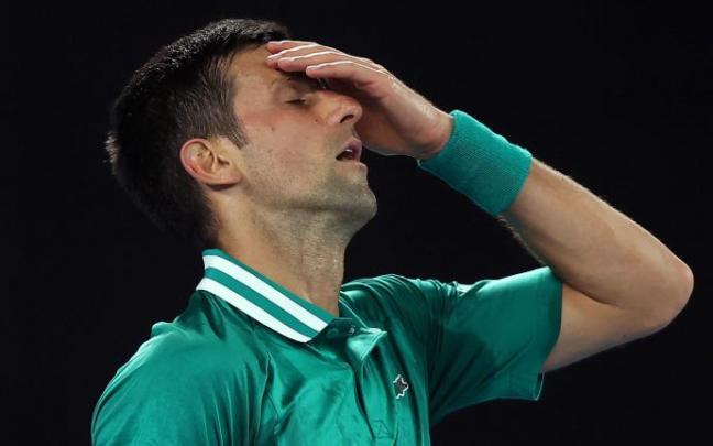 Djokovic, entrenando en Melbourne. Djokovic, entrenando en Melbourne.
