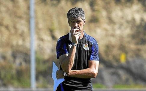Imanol Alguacil, esta semana durante un entrenamiento en Zubieta. Foto: Real Sociedad
