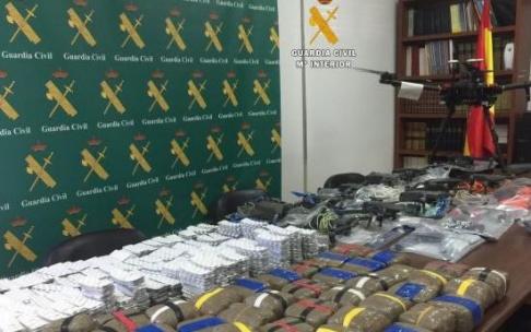 Imagen de archivo con material decomisado en Ceuta en un operativo policial contra el tráfico de drogas en drones. Imagen de archivo con material decomisado en Ceuta en un operativo policial contra el tráfico de drogas en drones.