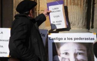 Imagen de una protesta por los abusos sexuales en la Iglesia Imagen de una protesta por los abusos sexuales en la Iglesia