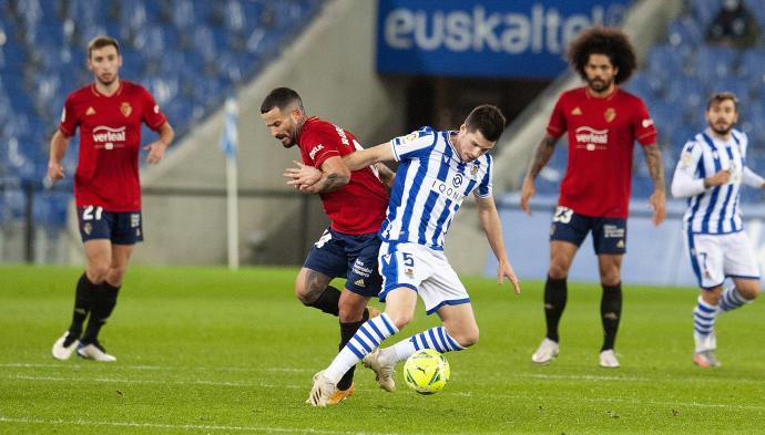 Imagen de un encuentro entre Osasuna y la Real