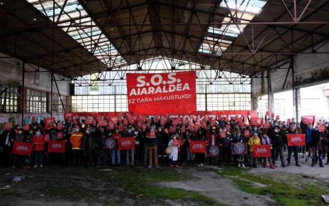 Movilización celebrada el domingo en las ruinas de la antigua Somolsa de Orduña.