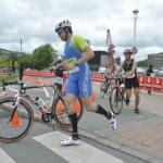 Imagen de un duatlón disputado en Bilbao.