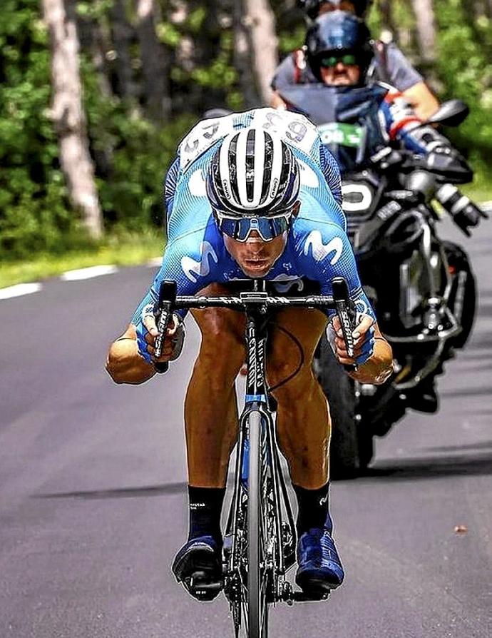 Imanol Erviti, en una etapa del Tour de Francia. Foto: Movistar