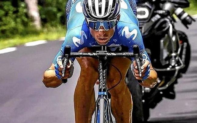 Imanol Erviti, en una etapa del Tour de Francia. Foto: Movistar Imanol Erviti, en una etapa del Tour de Francia. Foto: Movistar