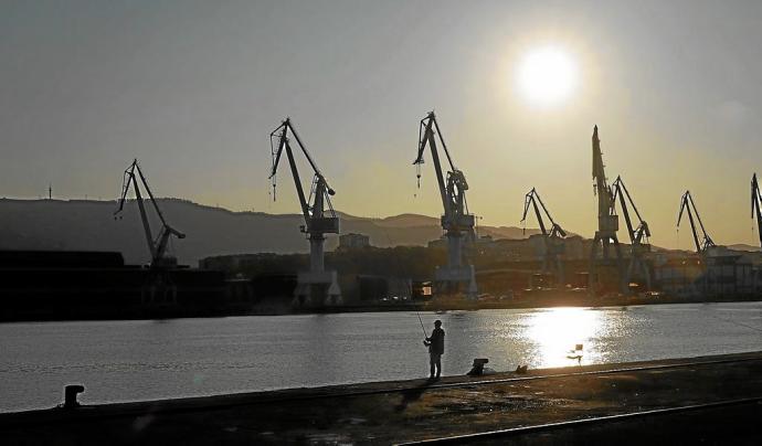 Instalaciones de La Naval de Sestao, cuyo nuevo propietario (VGP) mantiene contactos de cara a su reactivación. Foto: P. Viñas