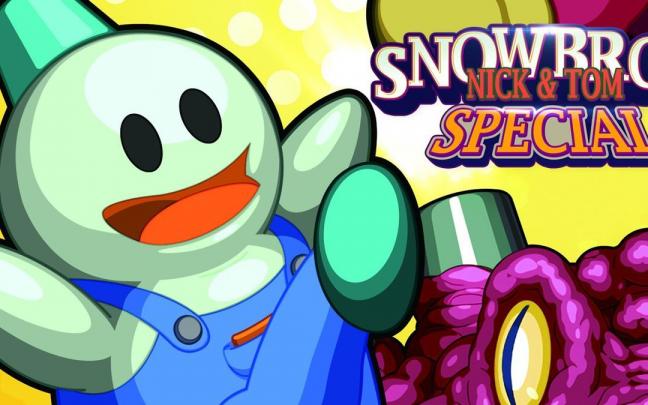 Logo del videojuego 'Snow Bros. Nick & Tom Special'. Logo del videojuego 'Snow Bros. Nick & Tom Special'.