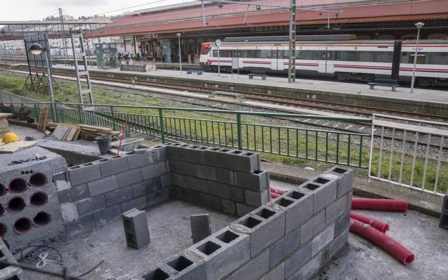 Obras en la estación de Donostia