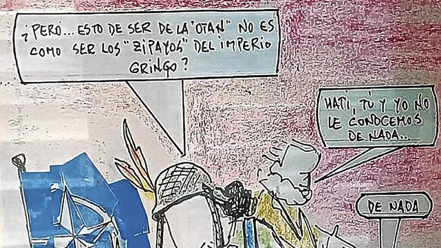 Soldados de la guerra en Ucrania o Josep Borrel son protagonistas en Portugalete.