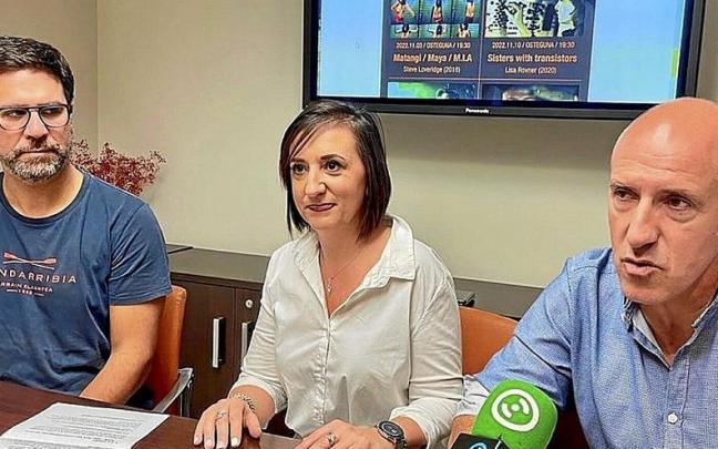 Toledo, Larrarte y Silanes, en el Ayuntamiento de Hondarribia. | FOTO: N.G.