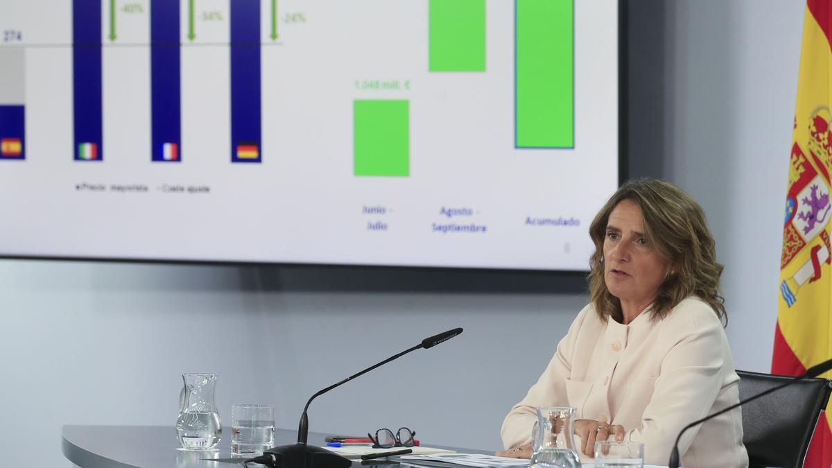 La vicepresidenta tercera y ministra para la Transición Ecológica y el Reto Demográfico, Teresa Ribera.