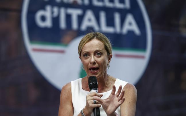 Giorgia Meloni, líder de los ultraderechistas Hermanos de Italia (FdI). Giorgia Meloni, líder de los ultraderechistas Hermanos de Italia (FdI).