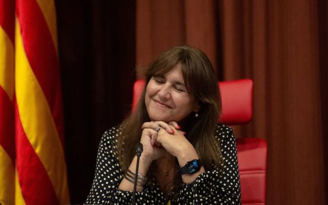 Laura Borr&agrave;s, en la sala de grupos del Parlament.