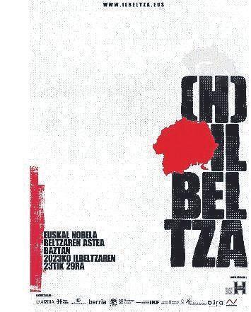Euskal Nobela Beltzaren Astearen afitxa.
