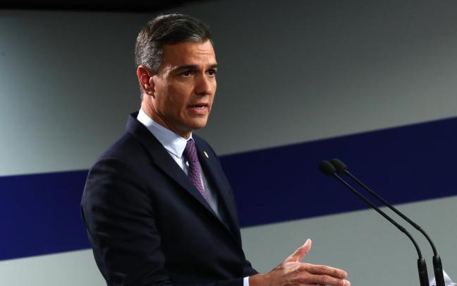 Pedro Sánchez en la rueda de prensa posterior a la Cumbre Europea en la que ha respaldado a Irene Montero.