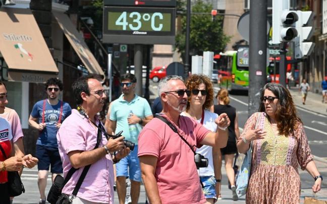 La temperatura máxima registrada por Euskalmet fue de 43,5º en Llodio.
