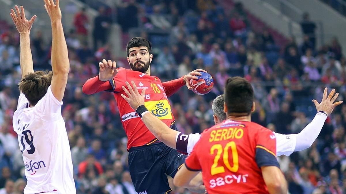 Imanol Garciandia, durante el partido contra Francia.