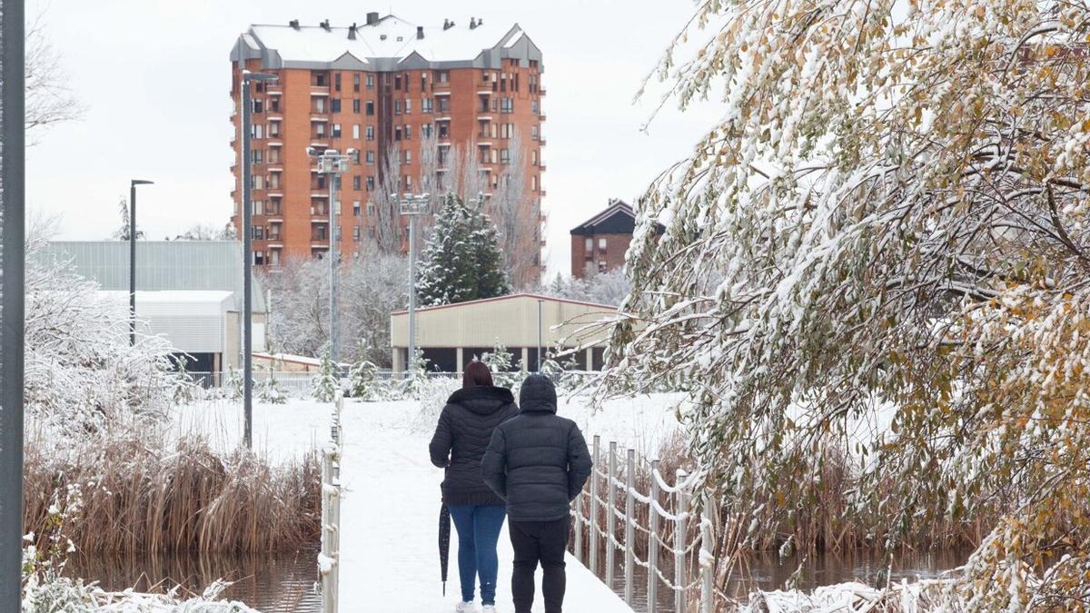 Nieve en Vitoria, hoy