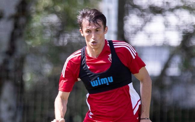 Imagen de Ante Budimir en el entrenamiento de este martes