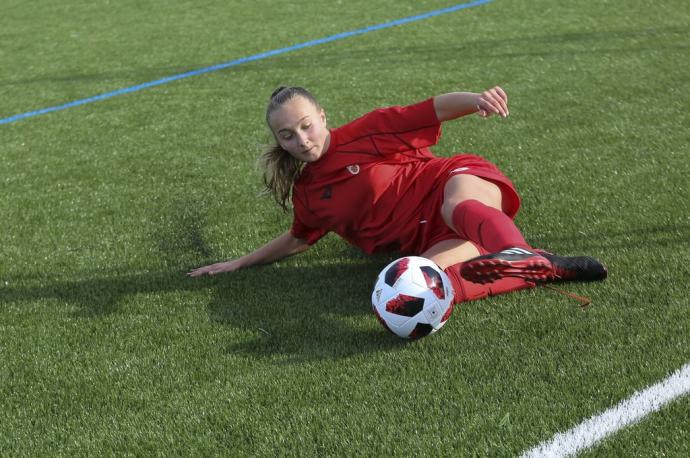 Karolina Sarasua, durante un partido del campeonato de selecciones autonómicas