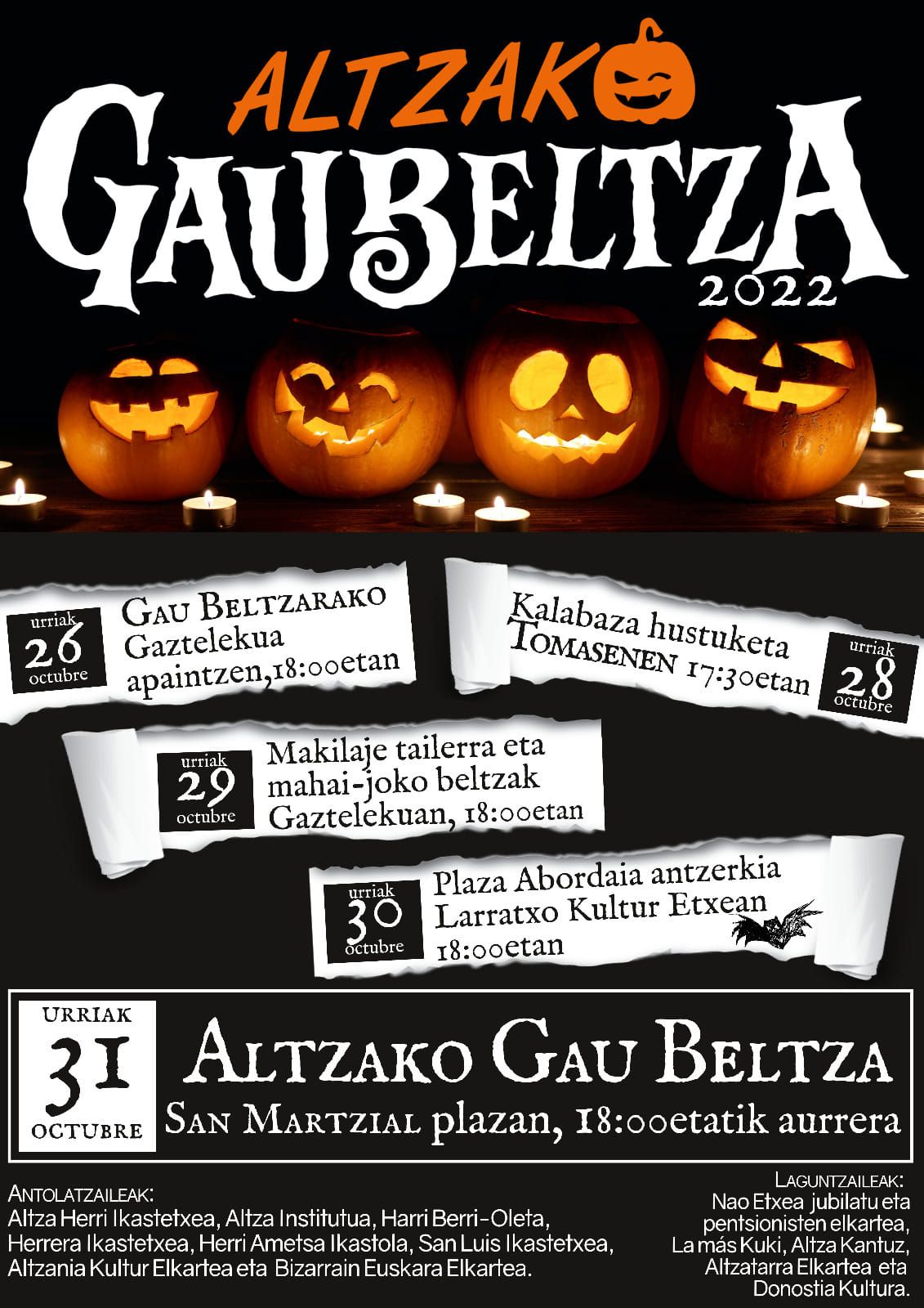 Cartel Gau Beltza de Altza