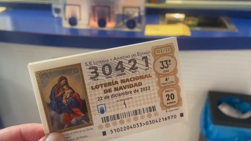 Décimo de lotería de Navidad con el número de la final de la Copa del Rey