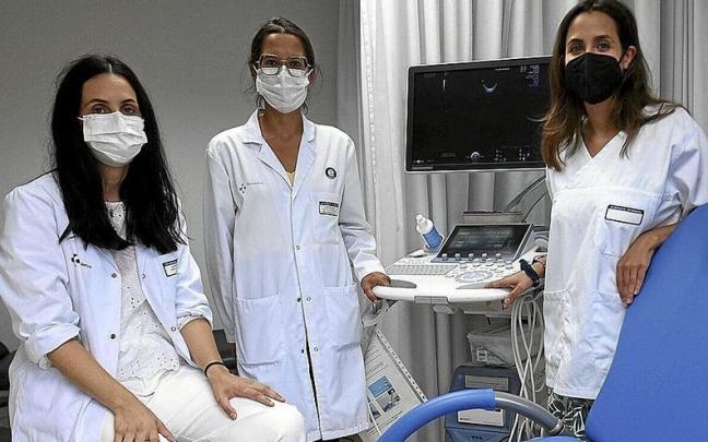 La ginecóloga Eskerne Bello, la psiquiatra Leire Erkoreka y Elvira Vallejo, del equipo de enfermería del Hospital de Galdakao. | La ginecóloga Eskerne Bello, la psiquiatra Leire Erkoreka y Elvira Vallejo, del equipo de enfermería del Hospital de Galdakao. |
