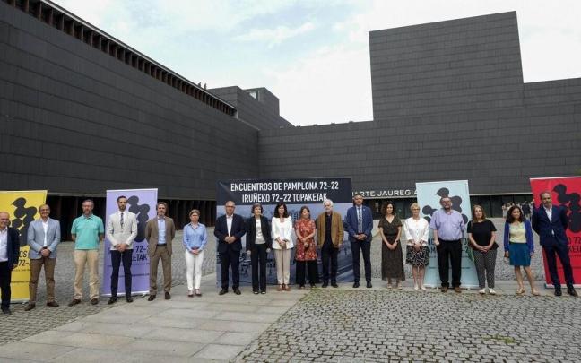 Acto de presentaci&oacute;n institucional de los Encuentros de Pamplona 72-22 / Iru&ntilde;eko 72-22 Topaketak,un gran evento internacional de cultura, arte y pensamiento con motivo del 50 aniversario de los Encuentros de Pamplona de1972 y que contar&aacu