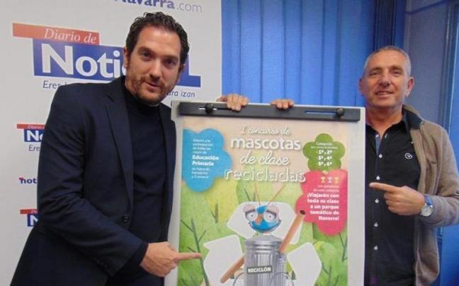 Mikel Purroy, de DIARIO DE NOTICIAS, y Óscar Rubio, del Consorcio de Residuos de Navarra.