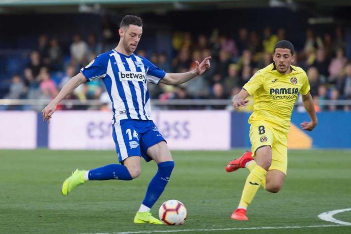 Burgui, durante un partido del Alavés