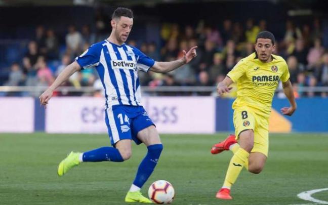 Burgui, durante un partido del Alavés