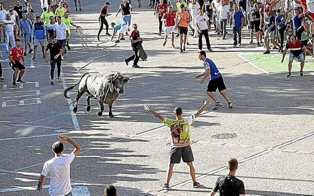El toro de tarde, ‘Campanero’, en el momento de la salida desde el cajón de costumbre. El toro de tarde, ‘Campanero’, en el momento de la salida desde el cajón de costumbre.