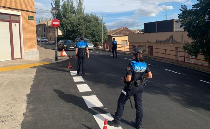 Imagen de archivo de un control de drogas de la Policía Local de Tudela.