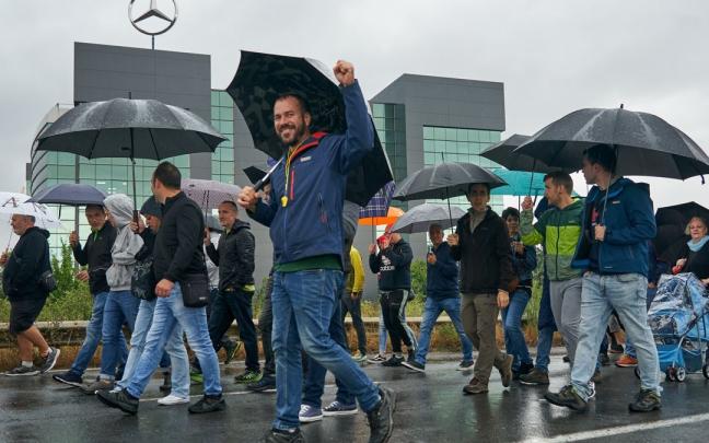 Huelga en la planta de Mercedes en Gasteiz Huelga en la planta de Mercedes en Gasteiz